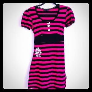 Paper Doll Productions Striped Babydoll Dress